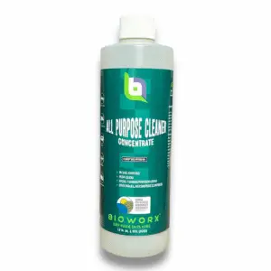 16 oz bottle of Bioworx All Purpose Cleaner Concentrate, a bio-based and eco-friendly cleaning solution.